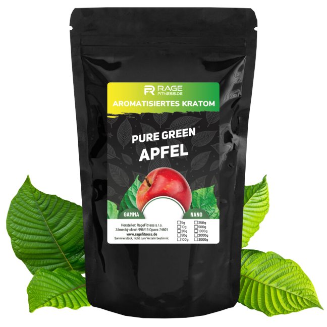 Aromatisiertes Kratom, Pure Green Reiner Grüner Apfel